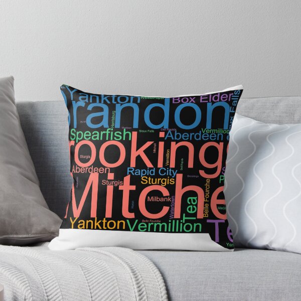 Item preview, South Dakota Word Art With Cities designed and sold by TheIconSmith.