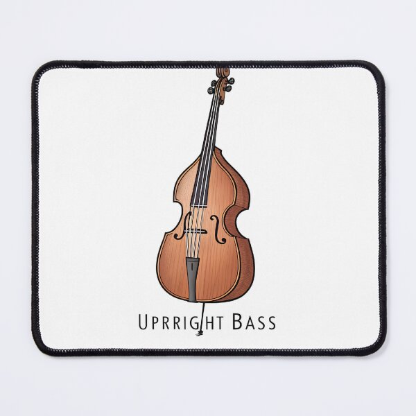 Item preview, Minimalist Upright Bass Silhouette — Simple Jazz Instrument Design designed and sold by VividOrganica.