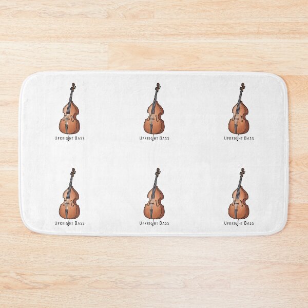 Item preview, Minimalist Upright Bass Silhouette — Simple Jazz Instrument Design designed and sold by VividOrganica.