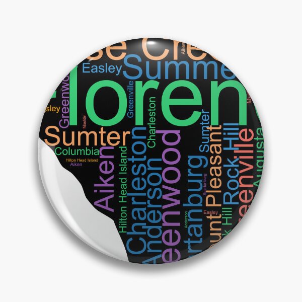 Item preview, South Carolina Word Art With Cities designed and sold by TheIconSmith.