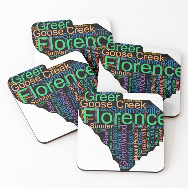 Item preview, South Carolina Word Art With Cities designed and sold by TheIconSmith.