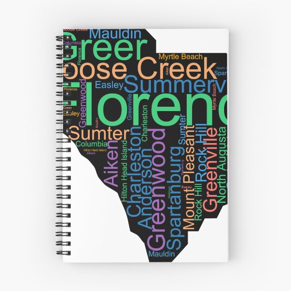 Item preview, South Carolina Word Art With Cities designed and sold by TheIconSmith.