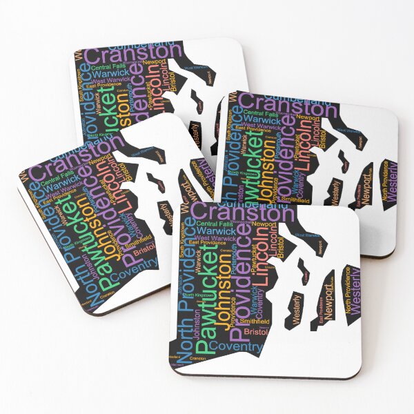 Item preview, Rhode Island Word Art With Cities designed and sold by TheIconSmith.