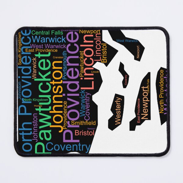 Item preview, Rhode Island Word Art With Cities designed and sold by TheIconSmith.