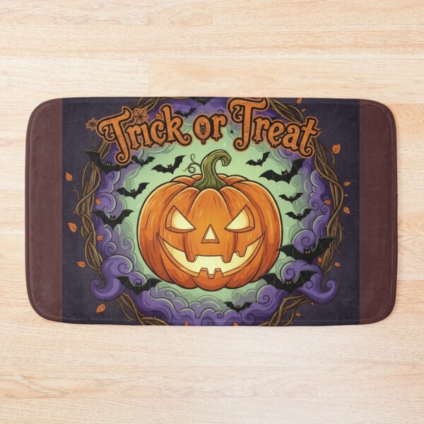 Item preview, Halloween Trick or Treat Pumpkin Square Design designed and sold by siddharth130387.