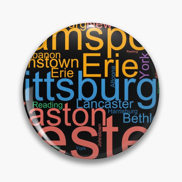 Item preview, Pennsylvania Word Art With Cities designed and sold by TheIconSmith.