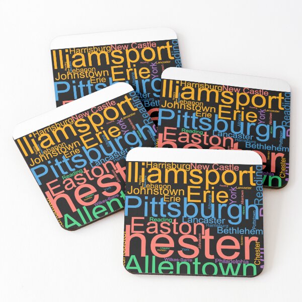 Item preview, Pennsylvania Word Art With Cities designed and sold by TheIconSmith.