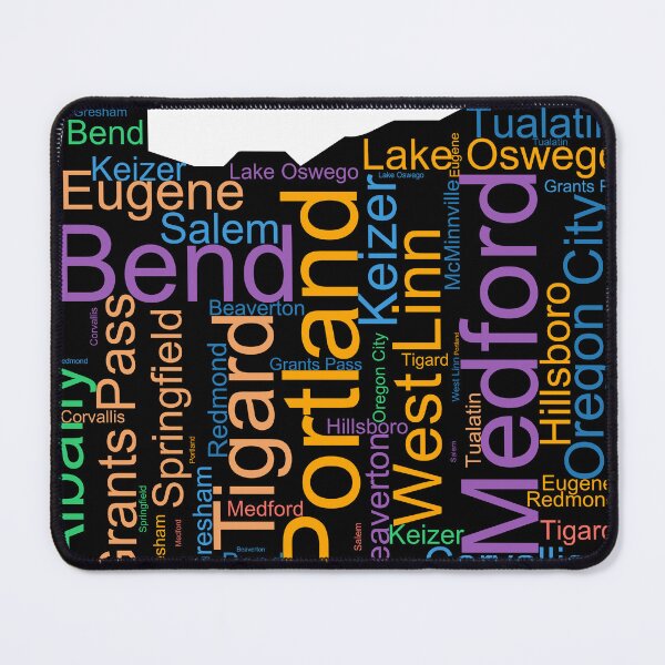 Item preview, Oregon Word Art With Cities designed and sold by TheIconSmith.
