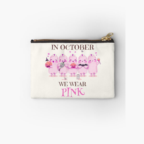 Item preview, In October We Wear Pink – Cute Nurse Ghosts designed and sold by DreamArtmaStudio.