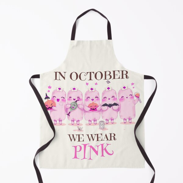 Item preview, In October We Wear Pink – Cute Nurse Ghosts designed and sold by DreamArtmaStudio.