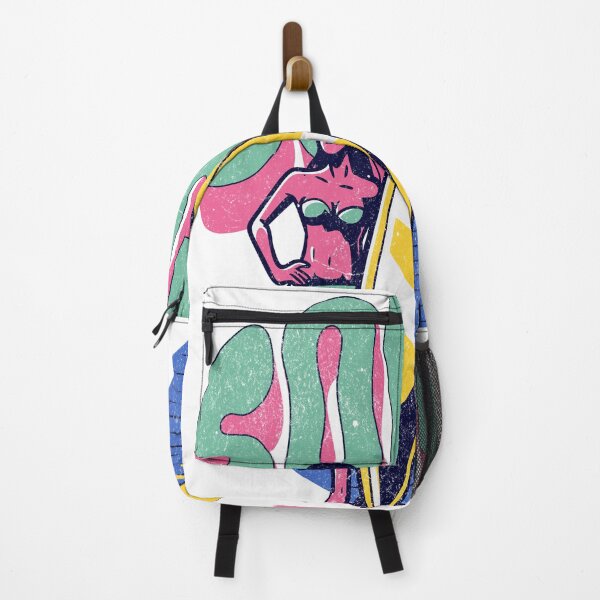 Item preview, Retro Sopot Surf Girl Sunset – Baltic Sea Illustration designed and sold by ikidyounot.
