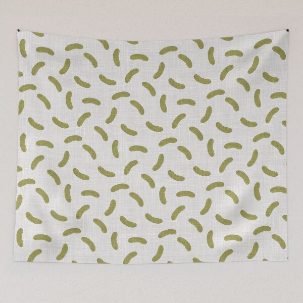 Item preview, Cute Tossed Pickles on White Linen Look Background designed and sold by piptompatternco.