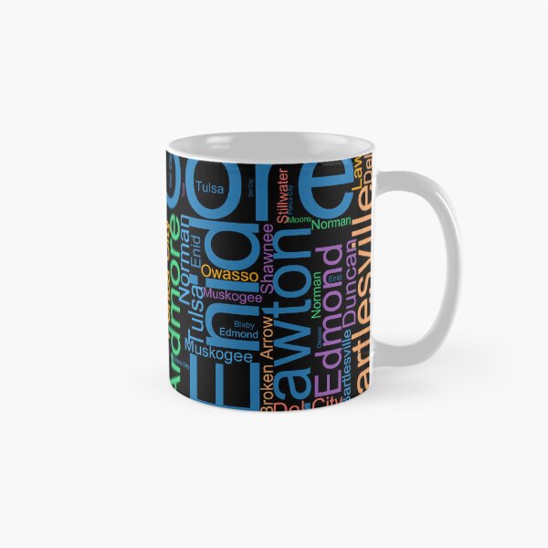 Item preview, Oklahoma Word Art With Cities designed and sold by TheIconSmith.
