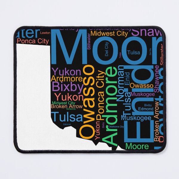 Item preview, Oklahoma Word Art With Cities designed and sold by TheIconSmith.