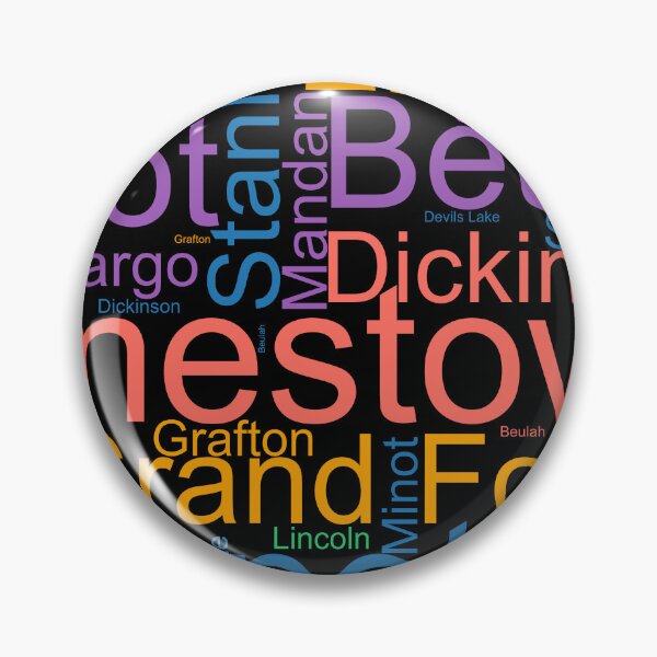 Item preview, North Dakota Word Art With Cities designed and sold by TheIconSmith.