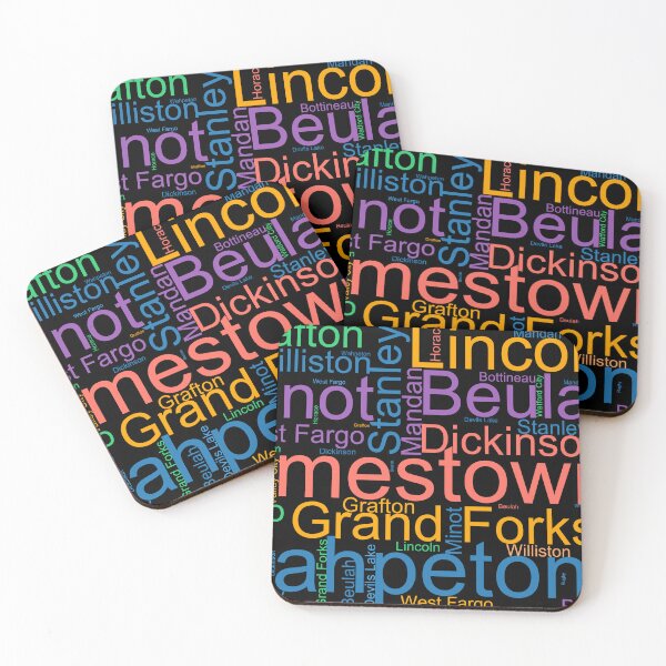 Item preview, North Dakota Word Art With Cities designed and sold by TheIconSmith.