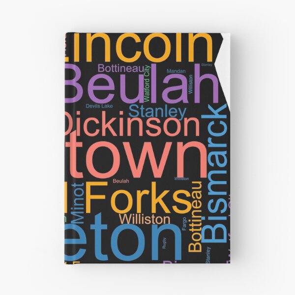Item preview, North Dakota Word Art With Cities designed and sold by TheIconSmith.