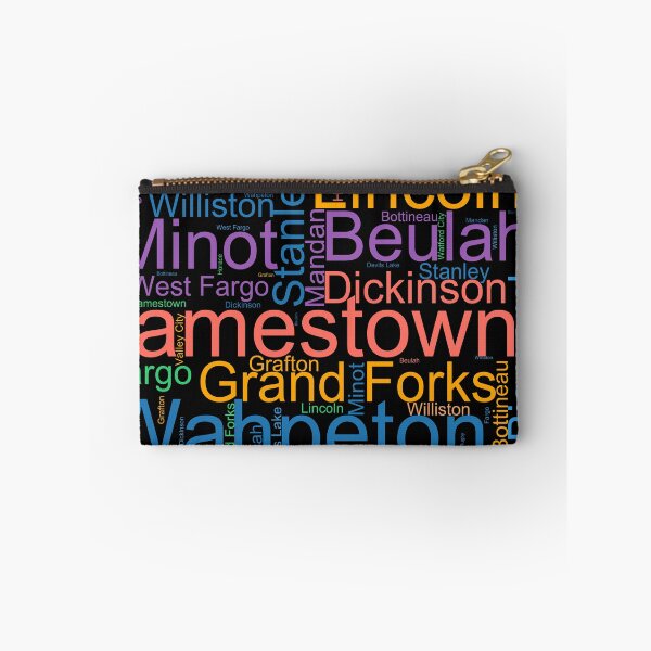 Item preview, North Dakota Word Art With Cities designed and sold by TheIconSmith.