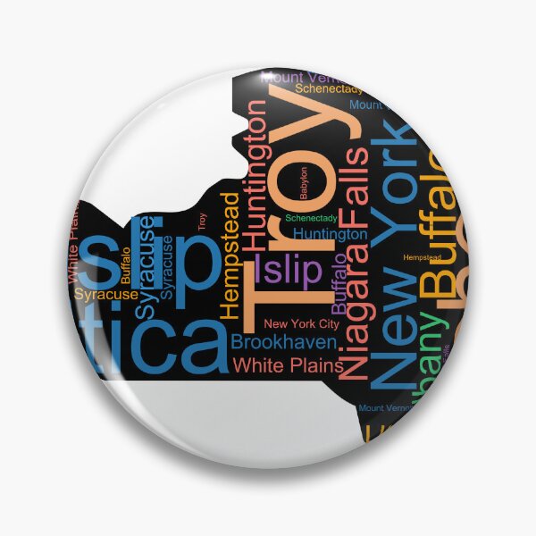 Item preview, New York Word Art With Cities designed and sold by TheIconSmith.