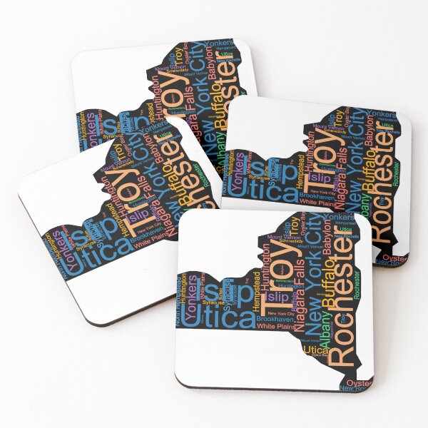 Item preview, New York Word Art With Cities designed and sold by TheIconSmith.
