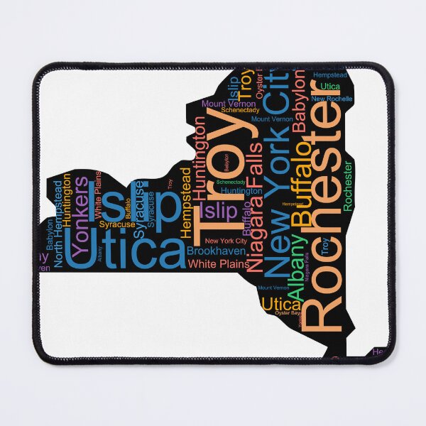 Item preview, New York Word Art With Cities designed and sold by TheIconSmith.