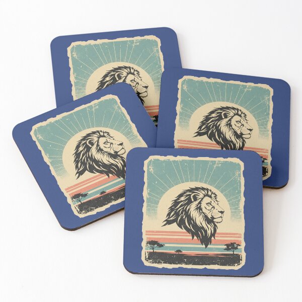 Item preview, Retro Savannah Lion Sunburst – Vintage Wildlife designed and sold by INNERSELFART.