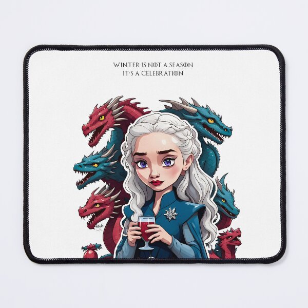 Item preview, Young Woman With Silver Hair And Dragons Cartoon designed and sold by LisaTumi.art.