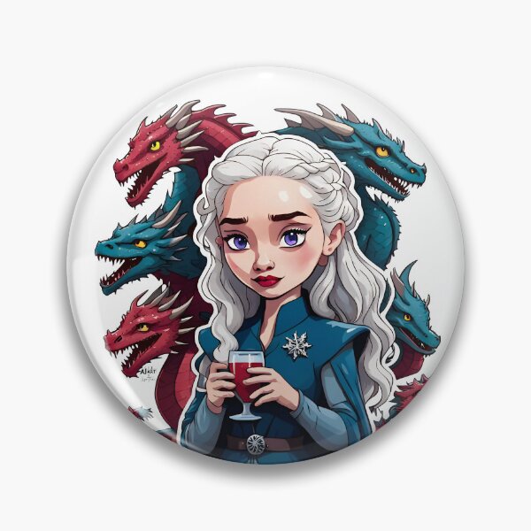 Item preview, Young Woman With Silver Hair And Dragons Cartoon designed and sold by LisaTumi.art.