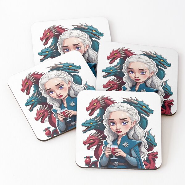 Item preview, Young Woman With Silver Hair And Dragons Cartoon designed and sold by LisaTumi.art.