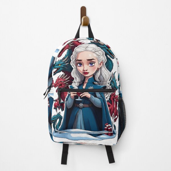 Item preview, Young Woman With Silver Hair And Dragons Cartoon designed and sold by LisaTumi.art.