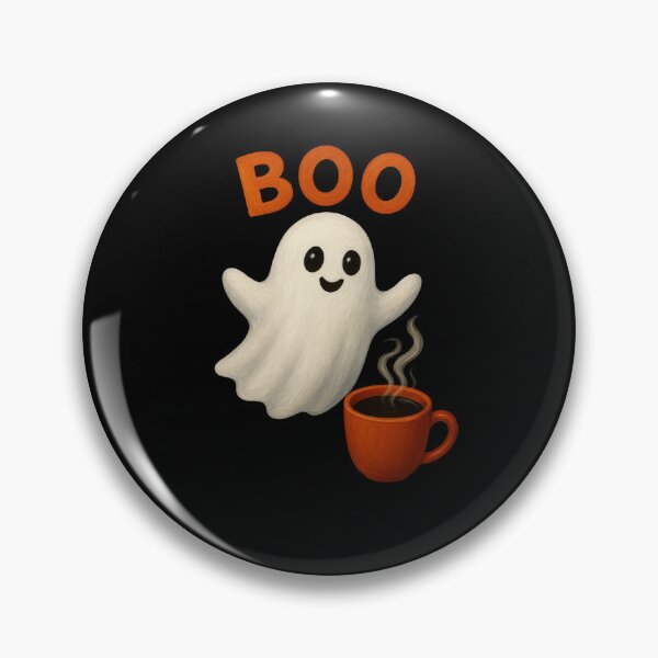 Item preview, Cute Ghost with Coffee – Cozy Spooky Autumn Vibes designed and sold by Liv Solara.