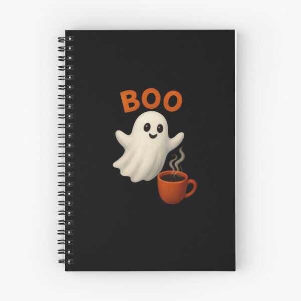 Item preview, Cute Ghost with Coffee – Cozy Spooky Autumn Vibes designed and sold by Liv Solara.
