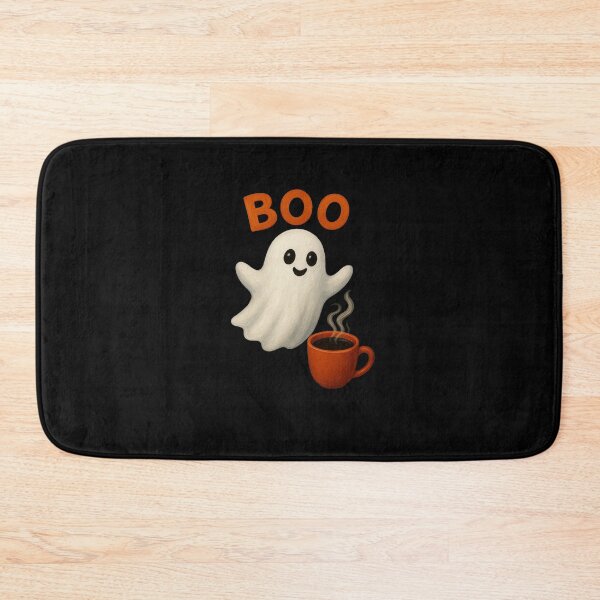 Item preview, Cute Ghost with Coffee – Cozy Spooky Autumn Vibes designed and sold by Liv Solara.
