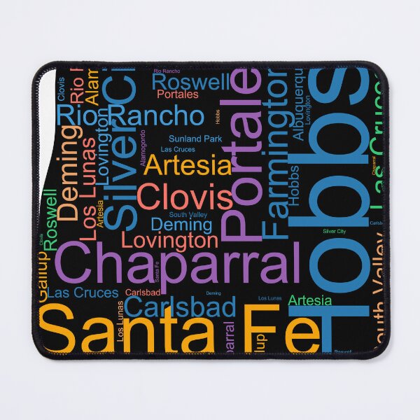 Item preview, New Mexico Word Art With Cities designed and sold by TheIconSmith.
