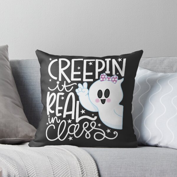 Item preview, Creepin’ It Real in Class – Cute Ghost Teacher White Design designed and sold by Educlips.