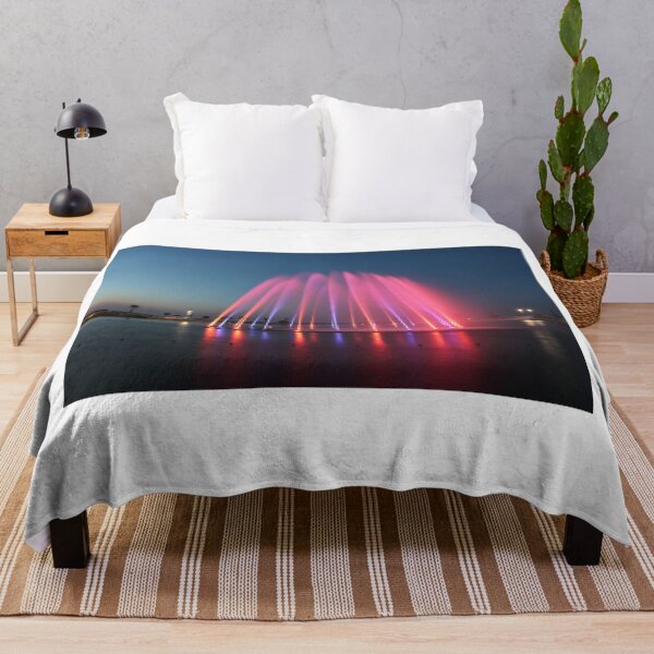 Item preview, Colorful Night Fountain Show With Illuminated Water Jets Reflections At Sunset Park designed and sold by Nmallia.