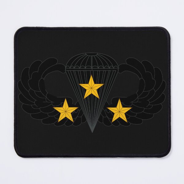 Item preview, Badge - Army - Parachutist - Basic - 3 Combat Star - Black - Metal - 1 X 300 designed and sold by Military Insignia Products.