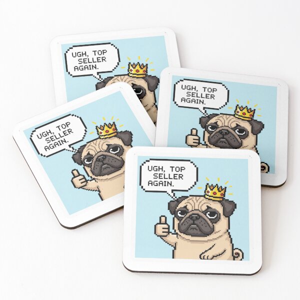 Item preview, Dog Top Seller again Pixel Sticker  designed and sold by Nubitra.