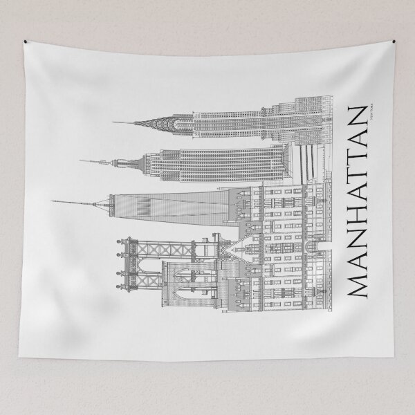 Item preview, Manhattan (New York City Architecture) designed and sold by BGALAXY.