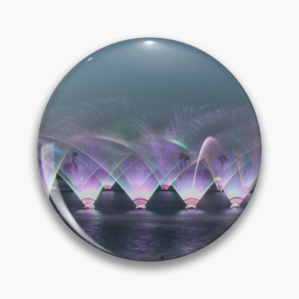 Item preview, Colorful Night Fountain Light Show With Illuminated Jets And Reflections At Waterfront Park designed and sold by Nmallia.