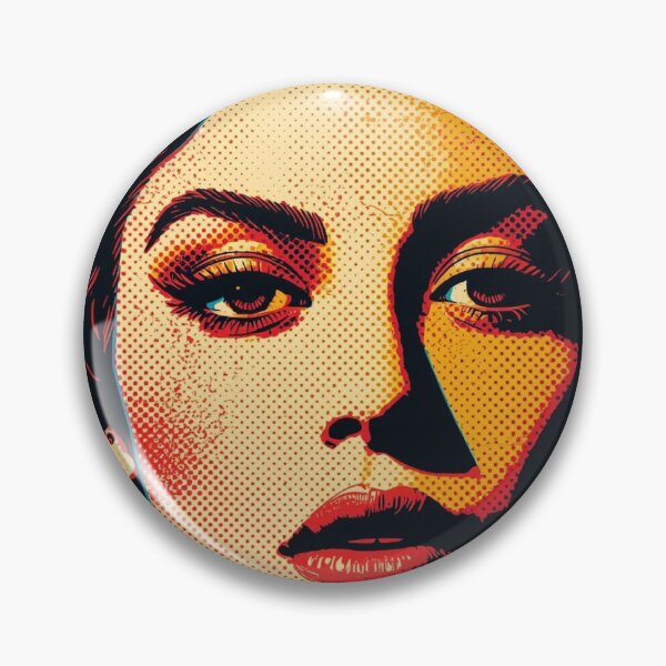 Item preview, Retro Pop Art Vrouw – Vintage Halftone Portret in Comic Stij designed and sold by snoezelstudio.