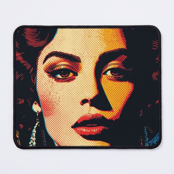 Item preview, Retro Pop Art Vrouw – Vintage Halftone Portret in Comic Stij designed and sold by snoezelstudio.