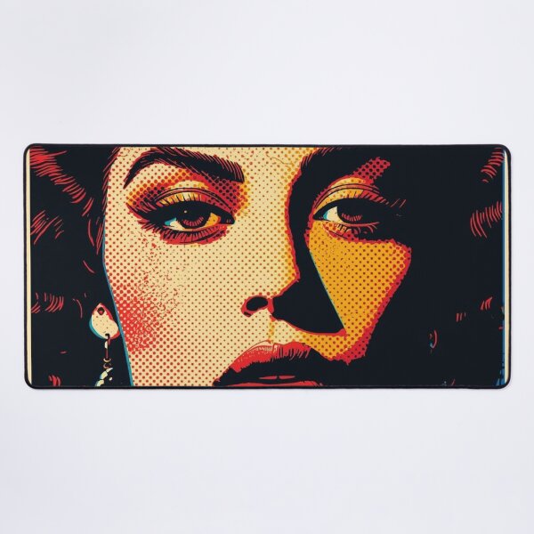 Item preview, Retro Pop Art Vrouw – Vintage Halftone Portret in Comic Stij designed and sold by snoezelstudio.