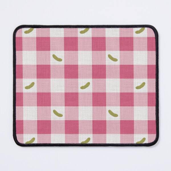 Item preview, Green Pickles on Hot Pink & White Gingham Plaid designed and sold by piptompatternco.