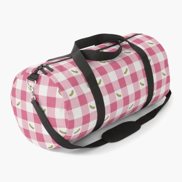 Item preview, Green Pickles on Hot Pink & White Gingham Plaid designed and sold by piptompatternco.