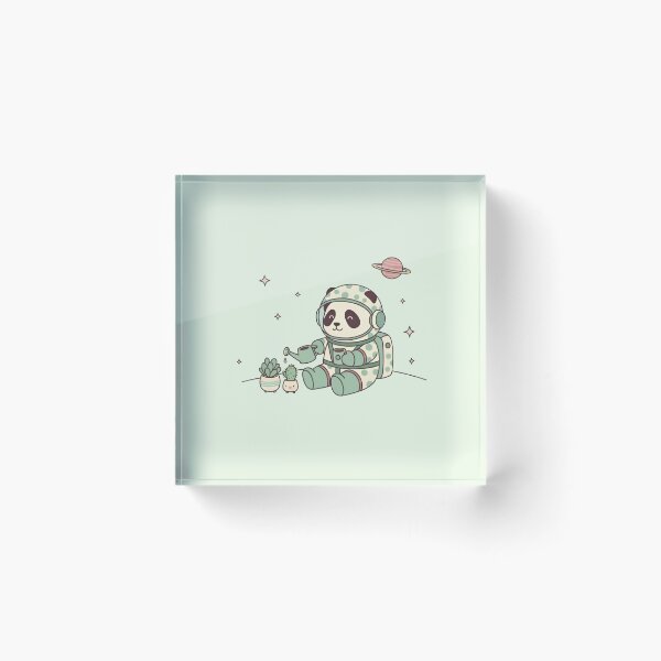 Item preview, Cozy Space Panda Gardener | Cute Pastel 90s Kawaii Astronaut designed and sold by cozy corner co. .