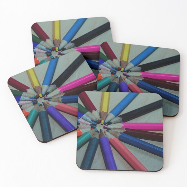 Item preview, Colorful Pencils Arranged in a Circular Radial Pattern, Creative Art Supplies for Drawing designed and sold by Nmallia.