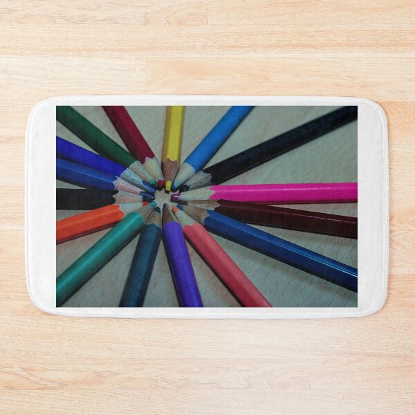 Item preview, Colorful Pencils Arranged in a Circular Radial Pattern, Creative Art Supplies for Drawing designed and sold by Nmallia.