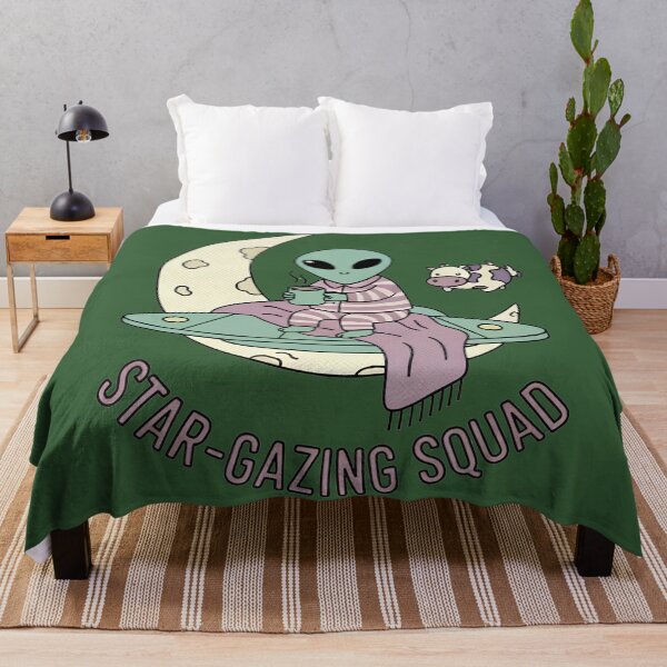 Item preview, Star-Gazing Squad Alien Pattern & Sticker- Cozy Aesthetic designed and sold by cozy corner co. .