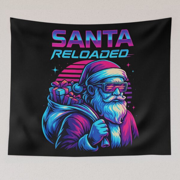 Item preview, Neon Santa Reloaded – Cyber Christmas Vibes designed and sold by ArcadiaSilence.